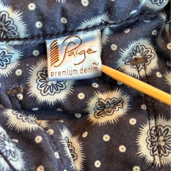Paige Hidden Hills High Rise Bootcut Dark Wash Denim Jeans size 32 - Picture 7 of 7